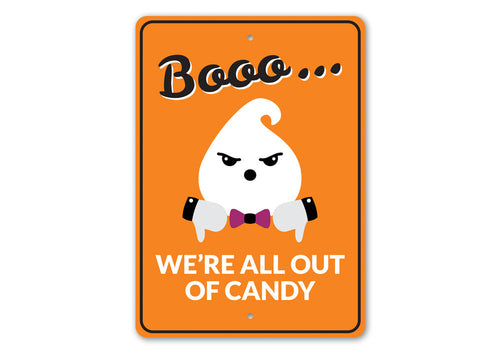 Metal Boo Candy Sign
