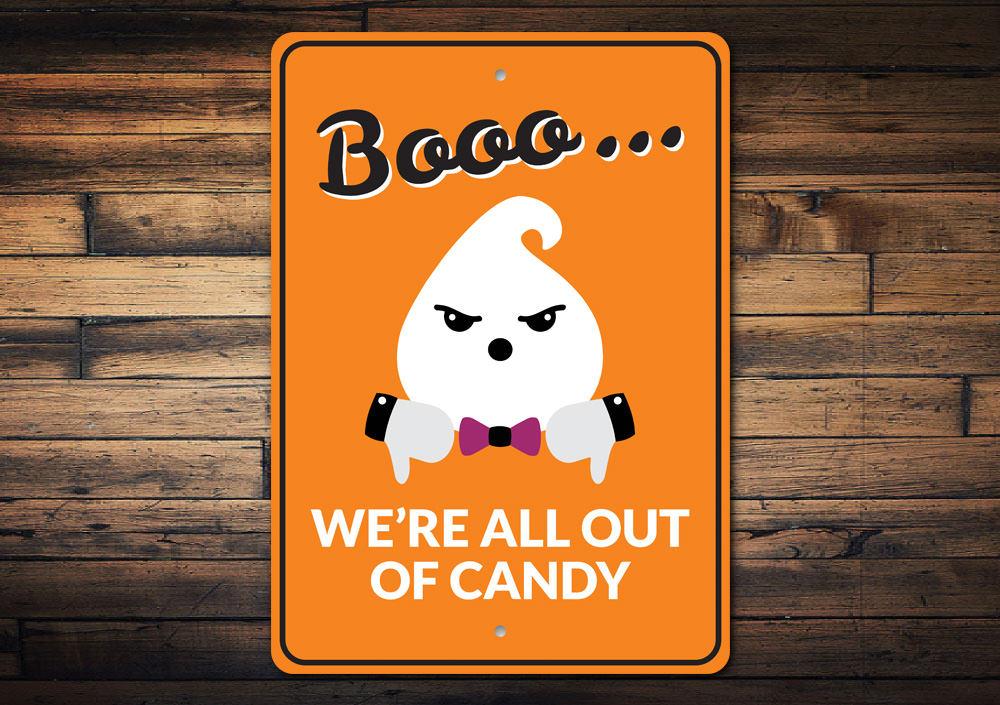 Metal Boo Candy Sign