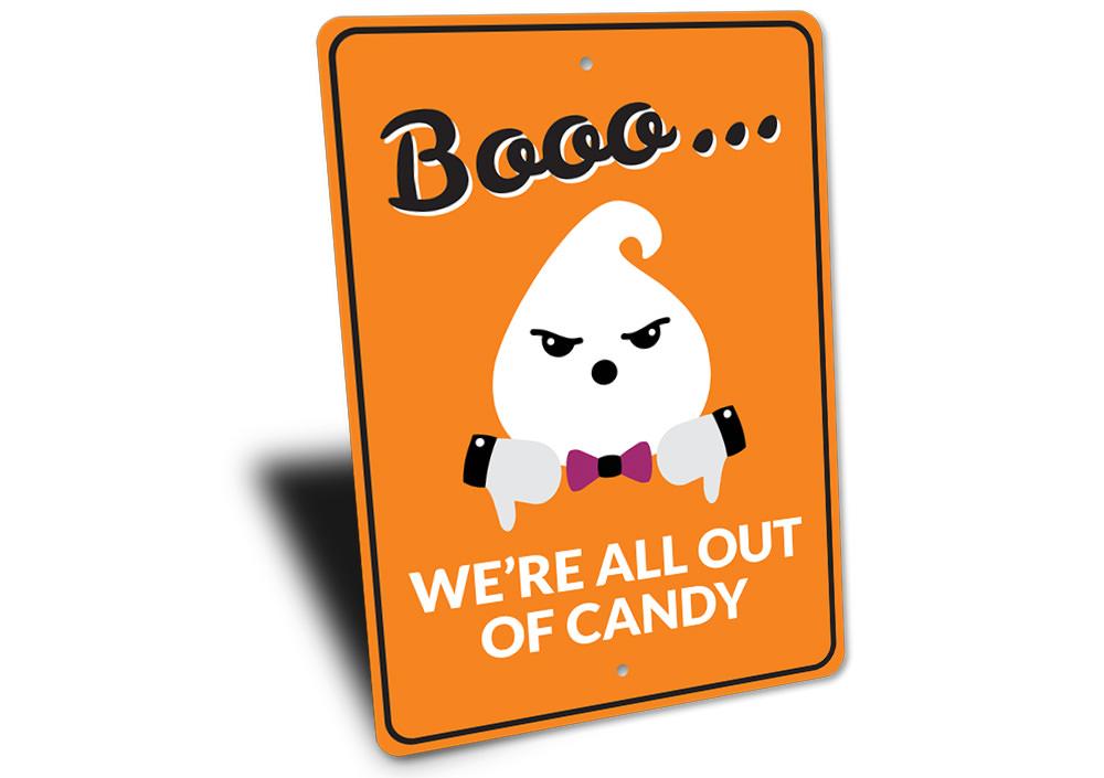 Metal Boo Candy Sign