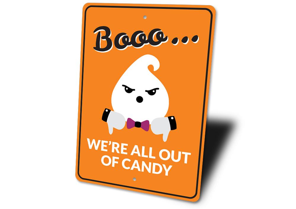 Metal Boo Candy Sign