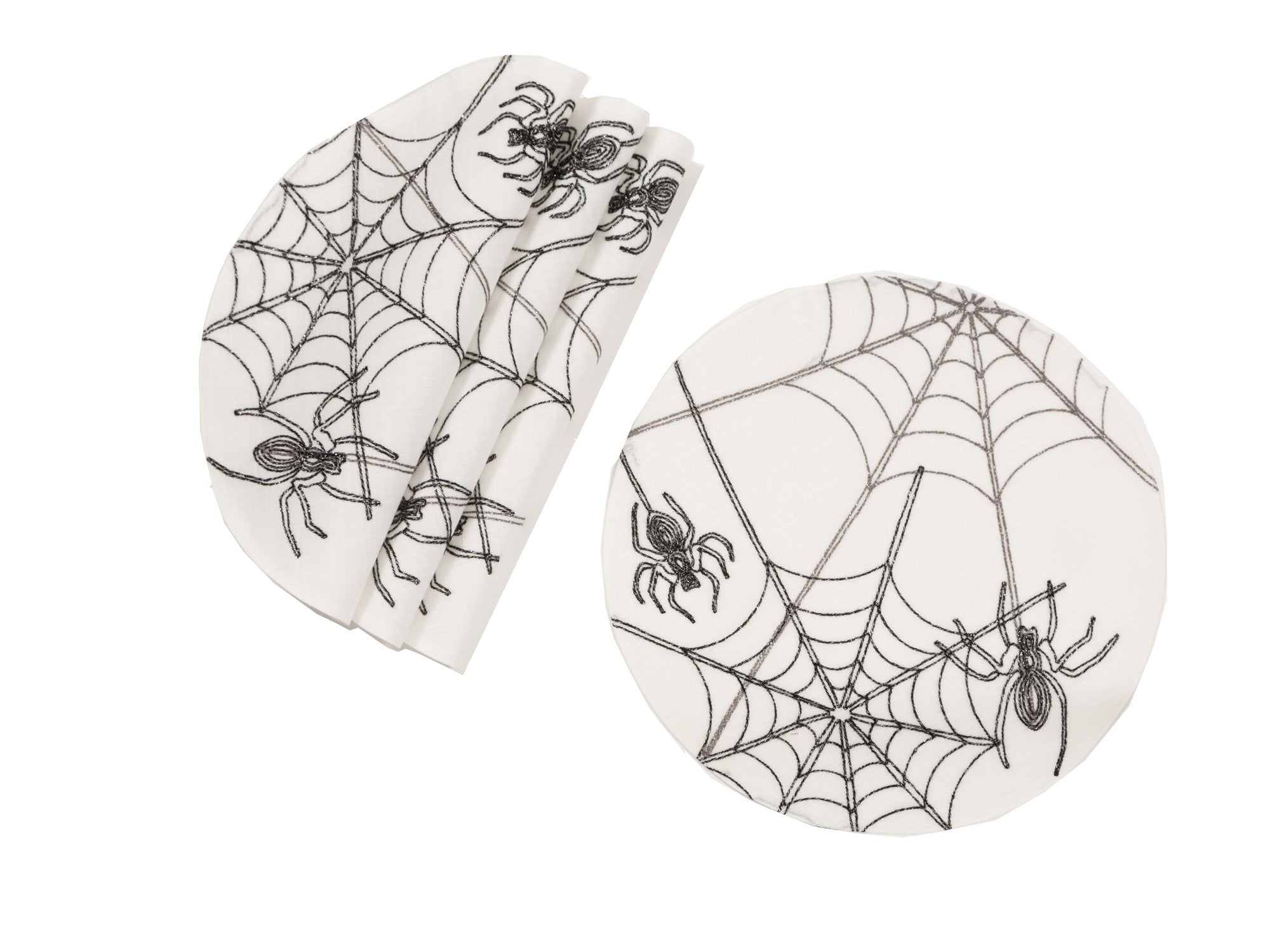 Halloween Spider Web 16'' Placemats, Set of 4