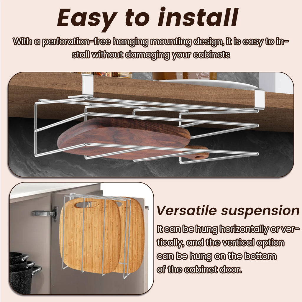 Under Cabinet Cutting Board Organizer