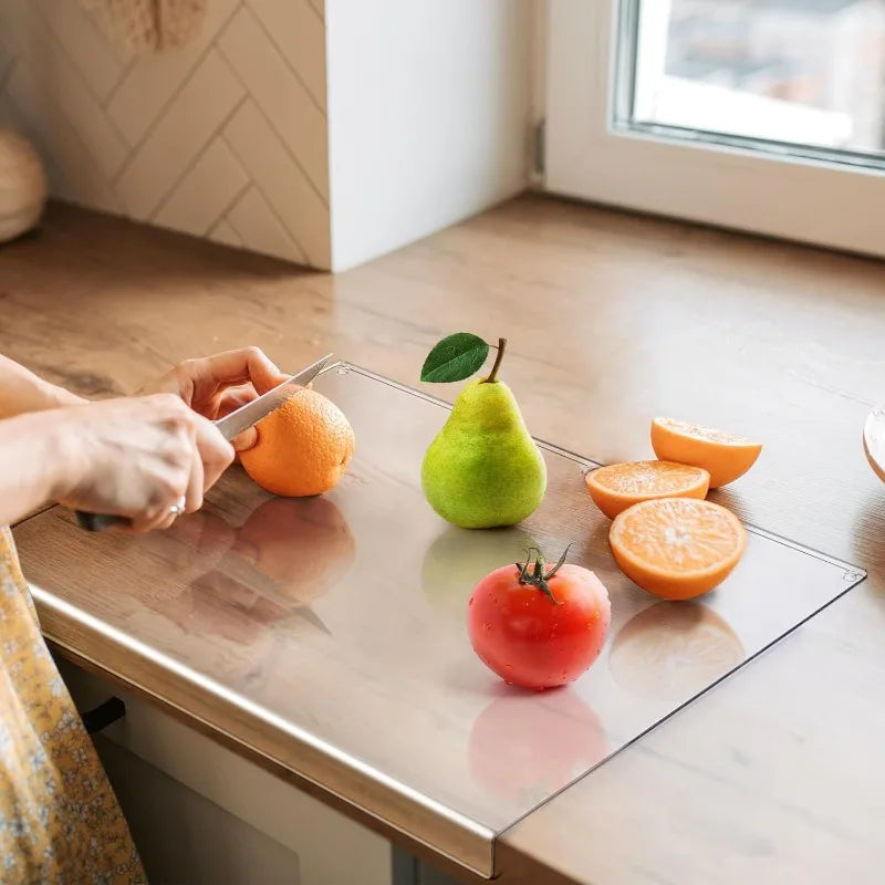Acrylic Cutting Board with Counter Lip