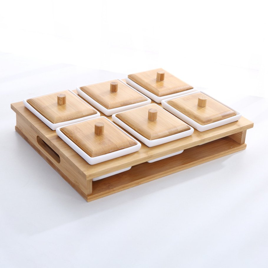 Bamboo Condiment/Nut/Snack Storage